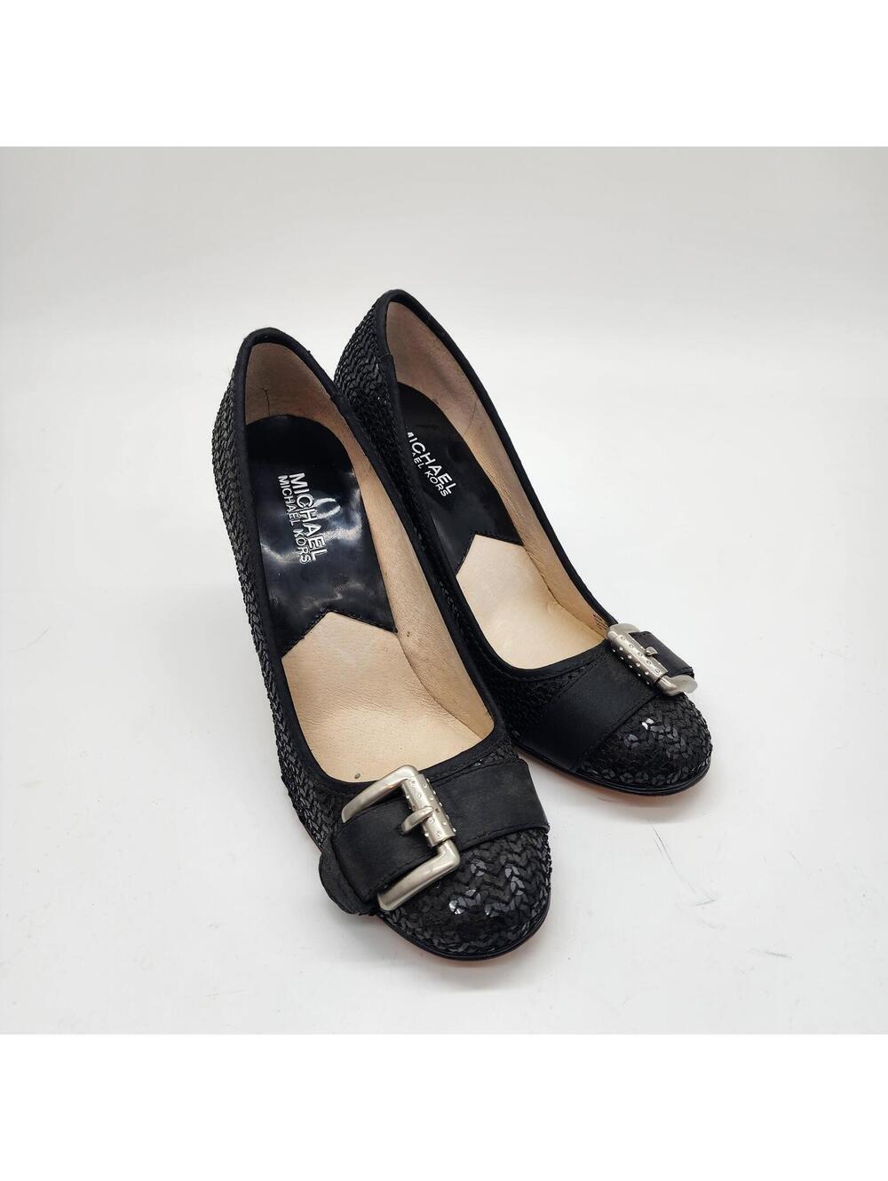 NEW Michael Kors Sequined black Heels SZ 7